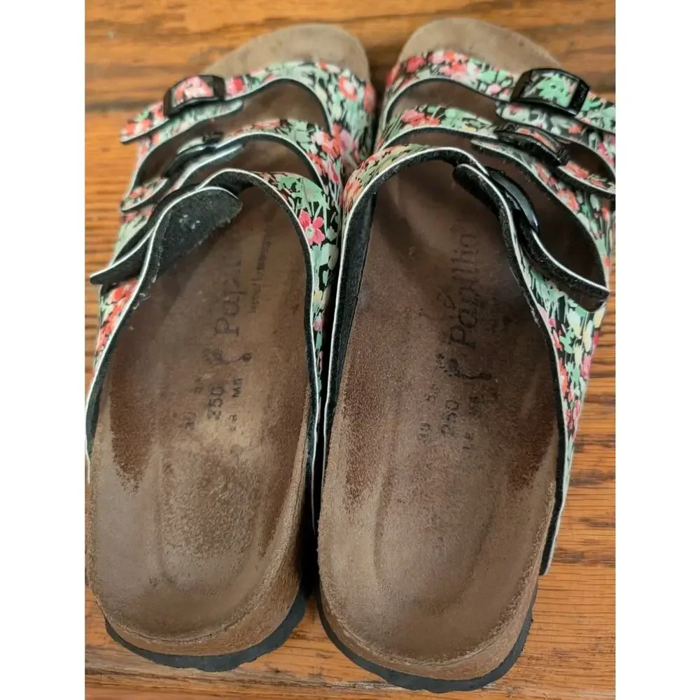 Papillio by BIRKENSTOCK Sandals Womens 8 Rose Garden Pink Mint Green Floral